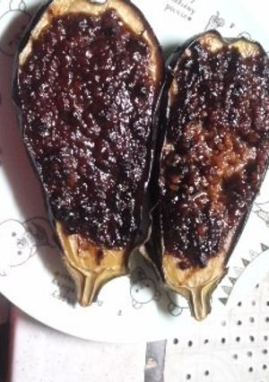 米茄子の肉味噌焼き-レシピのメイン写真