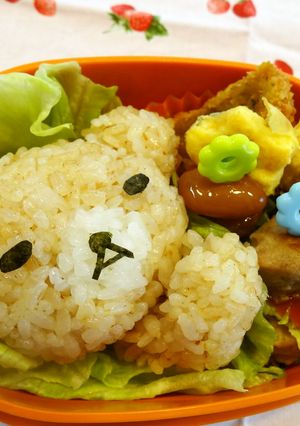 リラックマ 幼稚園用キャラ弁-レシピのメイン写真