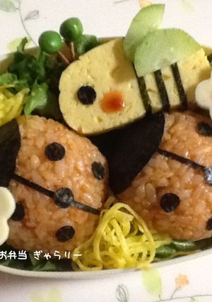 キャラ弁 ❤ てんとう虫-レシピのメイン写真