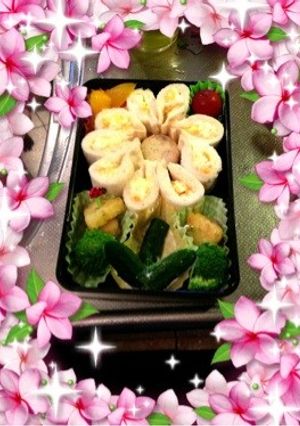 お花サンドウィッチべんとう（キャラ弁）-レシピのメイン写真