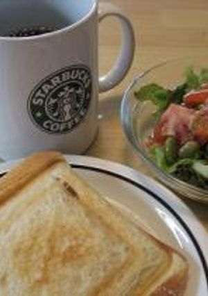 ハムとチーズのホットサンドの朝ゴハン-レシピのメイン写真