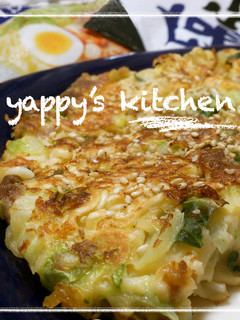 塩ラーメン de お好み焼き♫♪♬-レシピのメイン写真