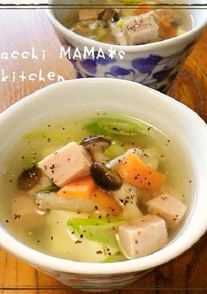SPAMで具だくさん塩スープ-レシピのメイン写真