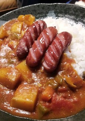 ﾄﾏﾄ缶で簡単！肉なしｶﾚｰ-レシピのメイン写真