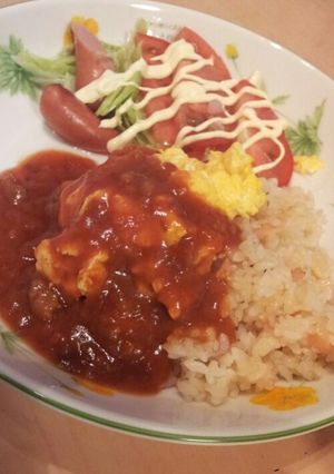簡単ワンプレートランチ！ミートご飯さん！-レシピのメイン写真