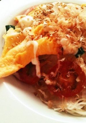 オムレツのせてアレンジ*フレンチそうめん-レシピのメイン写真