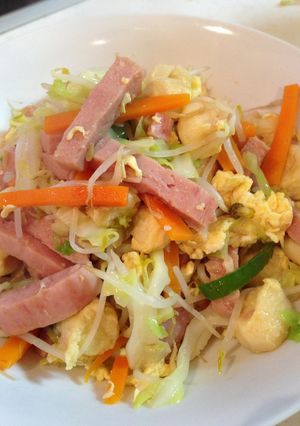 スパムで♪野菜たっぷり麩チャンプルー☆-レシピのメイン写真