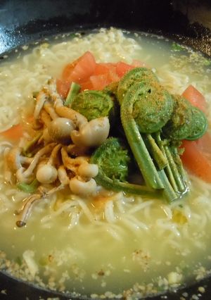 春の味覚山菜塩ラーメン-レシピのメイン写真