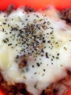 レンジで簡単!なす肉味噌チーズ焼き♡-レシピのメイン写真