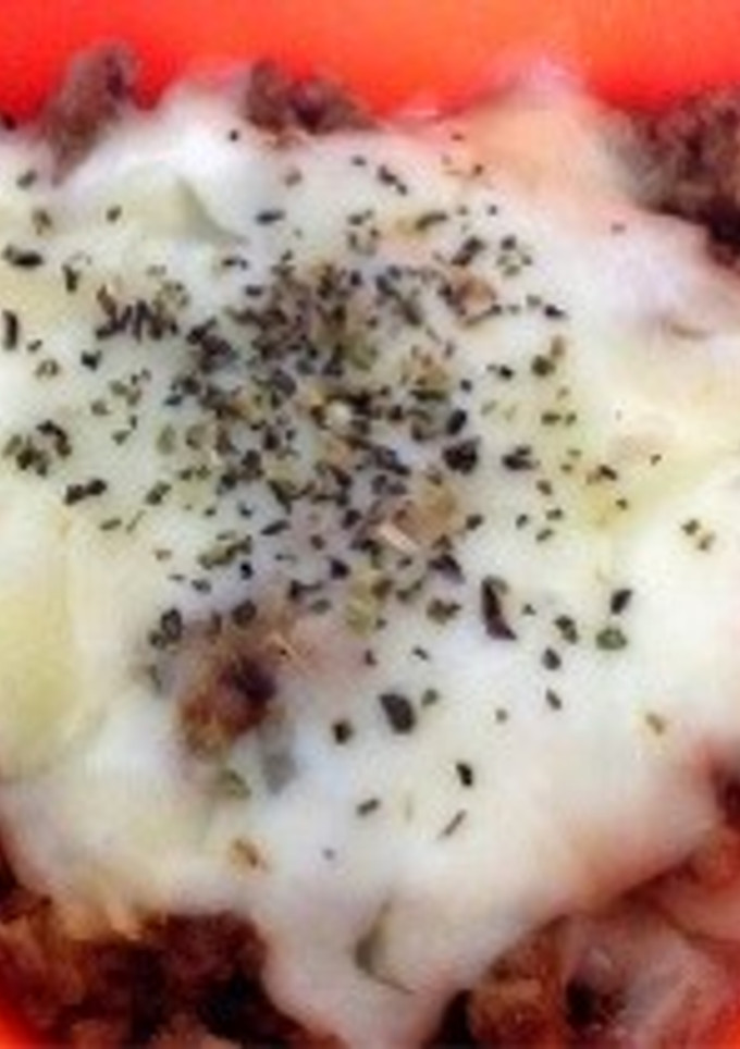 レンジで簡単！なす肉味噌チーズ焼き♡-レシピのメイン写真