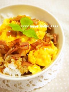 簡単♥とろりん卵のベーコンあんかけ丼-レシピのメイン写真