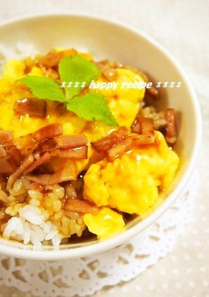 簡単♥とろりん卵のベーコンあんかけ丼-レシピのメイン写真