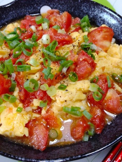 玉子ふわふわ♪トマ玉うどん-レシピのメイン写真