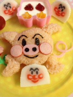 キャラ弁に簡単☆ブタになったアンパンマン-レシピのメイン写真
