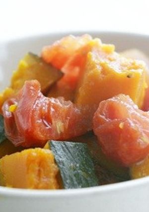 自宅で簡単＆家庭の味　カボチャのトマト煮-レシピのメイン写真