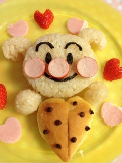 キャラ弁に簡単☆イヌになったアンパンマン-レシピのメイン写真