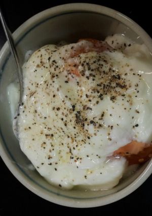 ヨーグルトの朝ごはん～トマト～-レシピのメイン写真