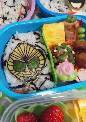 ☆キャラ弁☆仮面ライダービースト-レシピのメイン写真