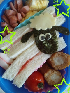 ☆簡単キャラ弁☆ ひつじのショーン-レシピのメイン写真