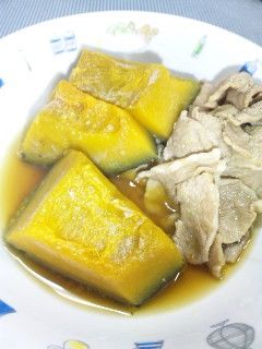 簡単!かぼちゃと豚肉の煮物-レシピのメイン写真