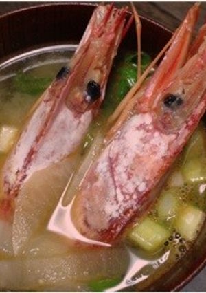 赤エビのお頭お味噌汁☆-レシピのメイン写真