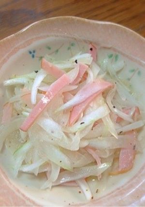 玉ねぎとハムの温サラダ-レシピのメイン写真