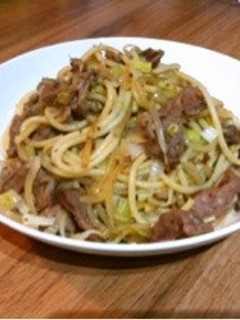 サッパリ♪豚ほほ肉のネギ塩だれ焼きそば-レシピのメイン写真