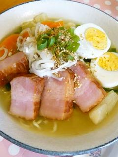 厚切り焼き豚とたっぷり野菜ラーメン-レシピのメイン写真