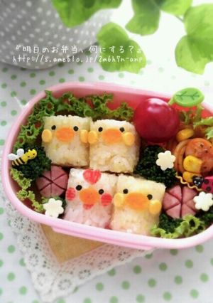 簡単！キャラ弁当♪俵ヒヨコ&ニワトリ☆-レシピのメイン写真