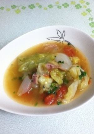 どっさりキャベツとトマトのスープ-レシピのメイン写真