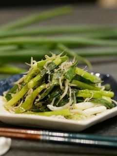 ねぎとしらすのごま油炒:お弁当野菜おかず-レシピのメイン写真