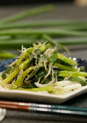 ねぎとしらすのごま油炒：お弁当野菜おかず-レシピのメイン写真