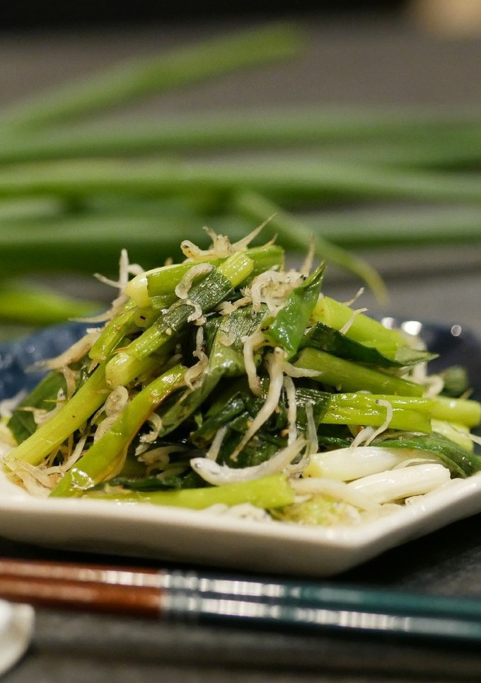 ねぎとしらすのごま油炒：お弁当野菜おかず-レシピのメイン写真