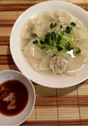 飲茶風♪行者にんにくのワンタン-レシピのメイン写真