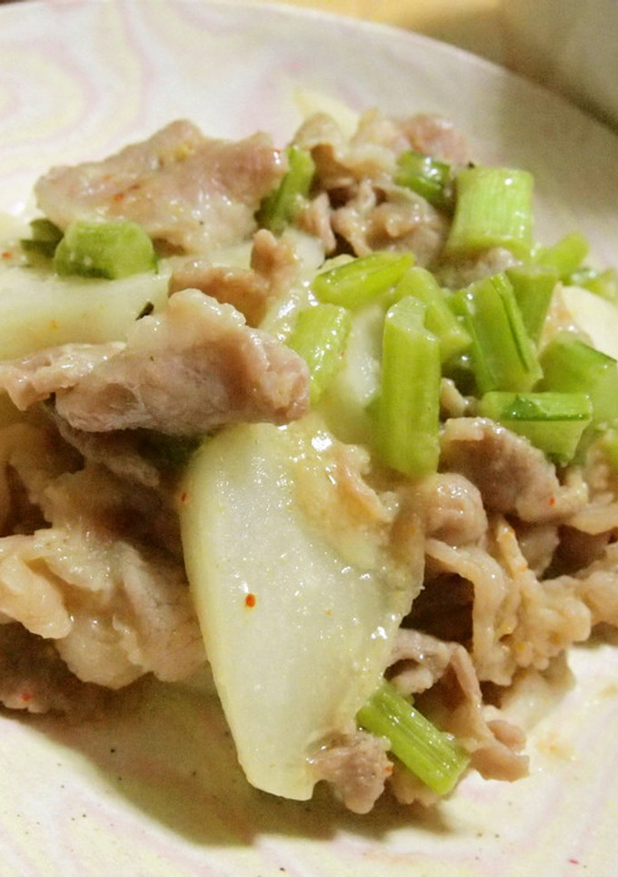 かぶと豚肉のしょうが味噌炒め-レシピのメイン写真