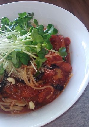 ＊簡単！ナスとウインナーのトマトパスタ＊-レシピのメイン写真