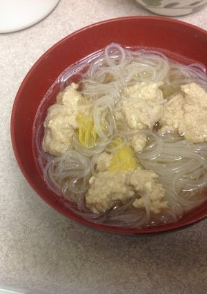 鶏つくねの汁ビーフン-レシピのメイン写真