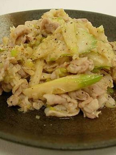 父の日に♪豚肉とセロリのネギ塩レモン炒め-レシピのメイン写真