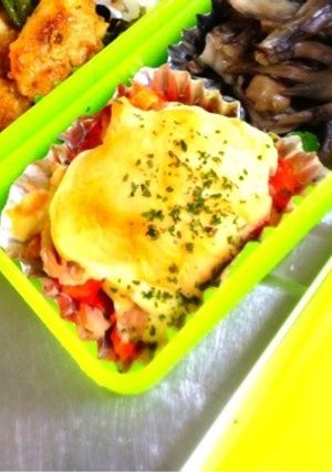 お弁当に★パプリカとハムのマヨチーズ焼き-レシピのメイン写真