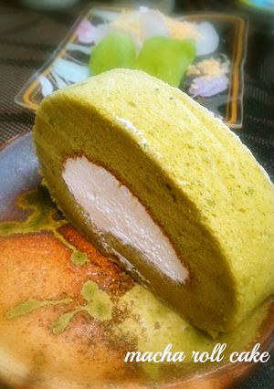 抹茶のロールケーキ（シフォン生地）-レシピのメイン写真