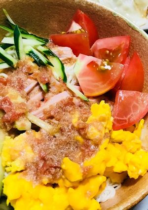 トマト出汁の素麺-レシピのメイン写真