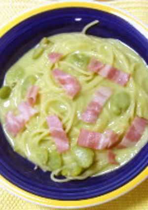 そら豆のクリームパスタ 簡単(^^)/-レシピのメイン写真