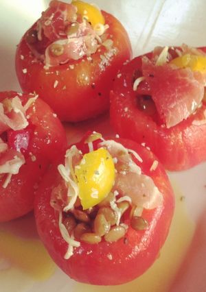トマトとレンズ豆のカップサラダ-レシピのメイン写真