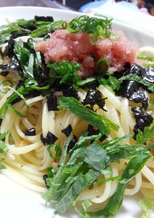 明太スパゲティー☆簡単！ペペロンチーノ風-レシピのメイン写真