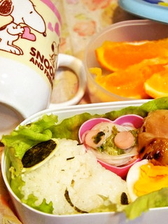 海苔とチーズで、あっという間にスヌーピー-レシピのメイン写真