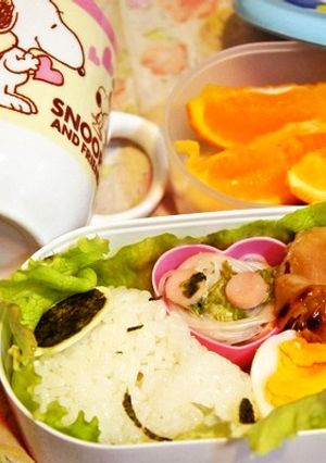 海苔とチーズで、あっという間にスヌーピー-レシピのメイン写真