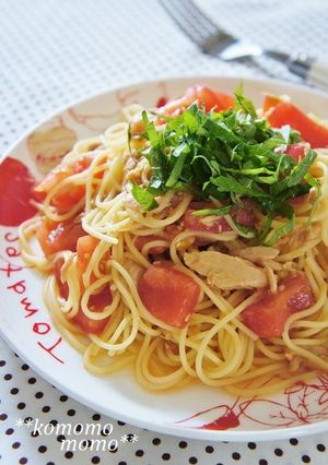 夏！甘旨トマトとツナの冷製パスタ-レシピのメイン写真