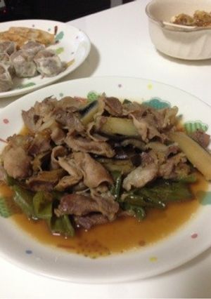 ☆豚肉と夏野菜？の生姜焼き☆-レシピのメイン写真