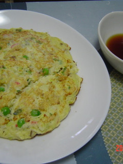 明石焼き風カニカマお好み焼き-レシピのメイン写真