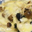キノコとワカメのチーズわさび